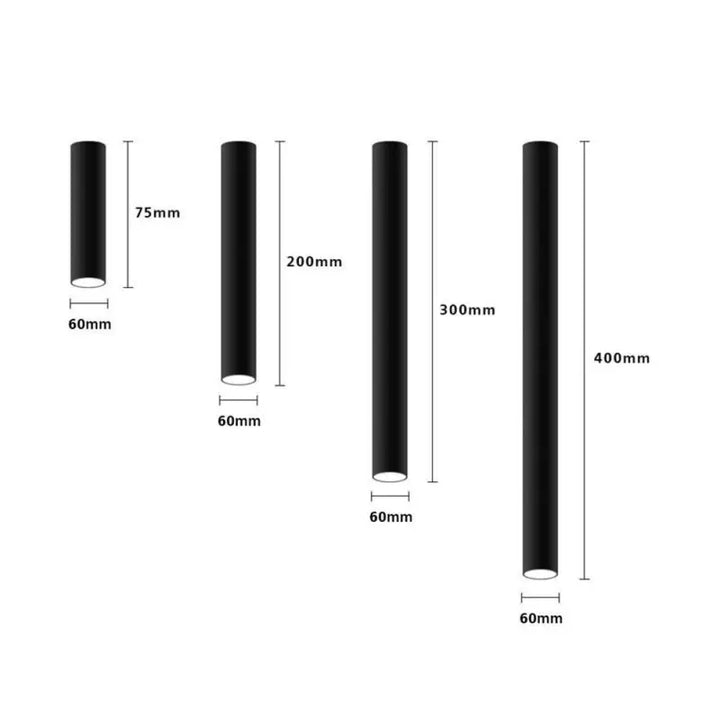 Plafonnier Tube LED Moderne en Aluminium