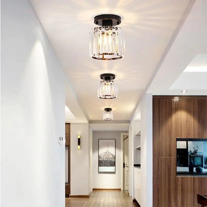 Plafonnier Verre Vintage Élégant en Cristal