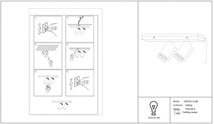 Spot double focus têtes orientables en métal argenté avec longue base et bras réglables pour éclairage ciblé au plafond