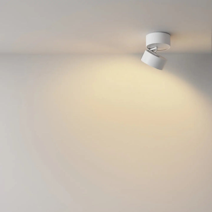 Spot onda disque rétractable blanc spot encastrable plafond orientable avec lumière chaude et focale