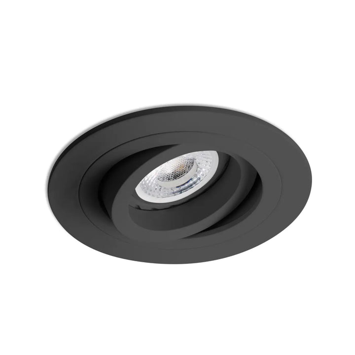 Spot encastrable Radon R rond noir de Faro Barcelona