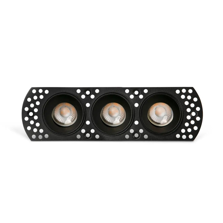 Spot encastrable Flic triple noir de Faro Barcelona