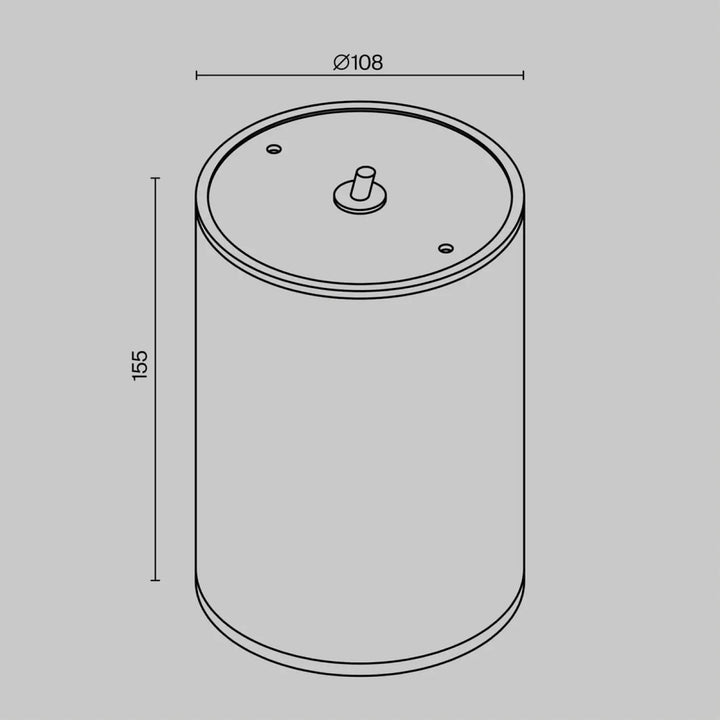 Luminaire extérieur bar en métal graphite avec protection ip65 et spot extérieur cylindrique de 108 mm de diamètre sur 155 mm de hauteur