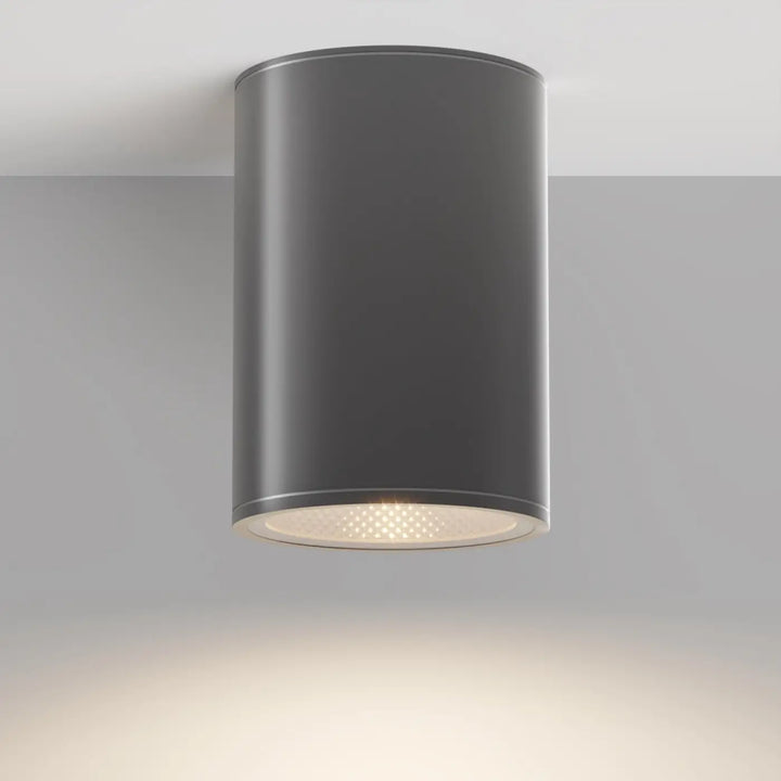 Luminaire extérieur bar spot extérieur en métal graphite avec finition gris mat et protection ip65 diffuseur perforé chaud