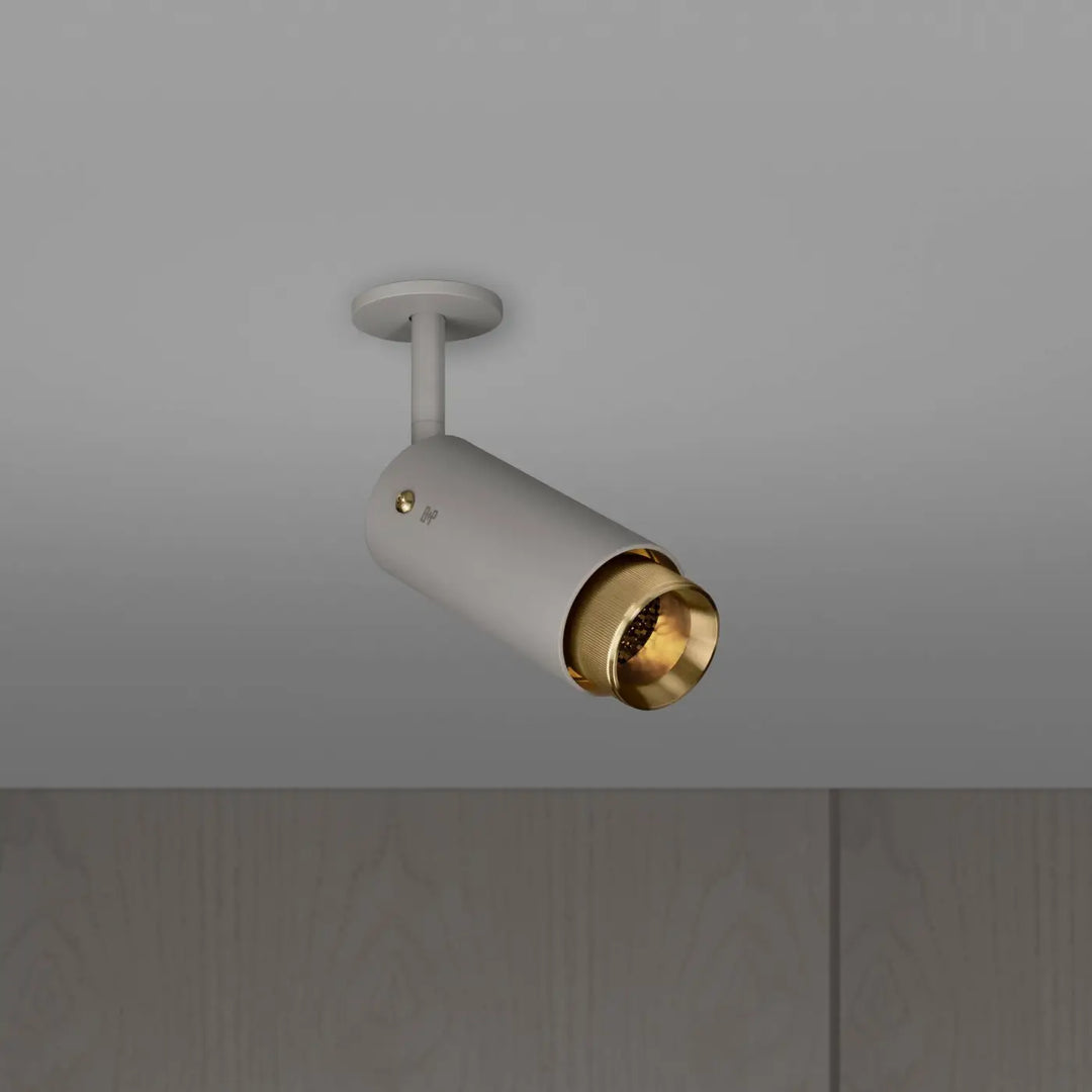 Spot orientable Exhaust à gravure alignée Pierre finition laiton #couleur_dor
