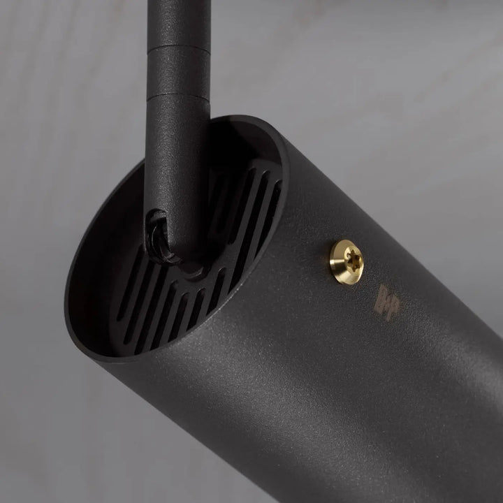 Spot orientable Exhaust à gravure alignée Graphite finition laiton, vue 3 #couleur_dor