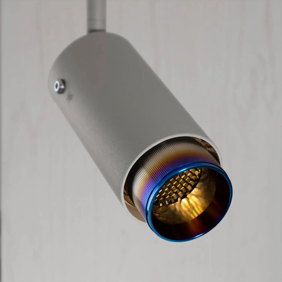 Spot orientable Exhaust à gravure alignée Pierre finition acier brûlé, vue 2 #couleur_multicolore