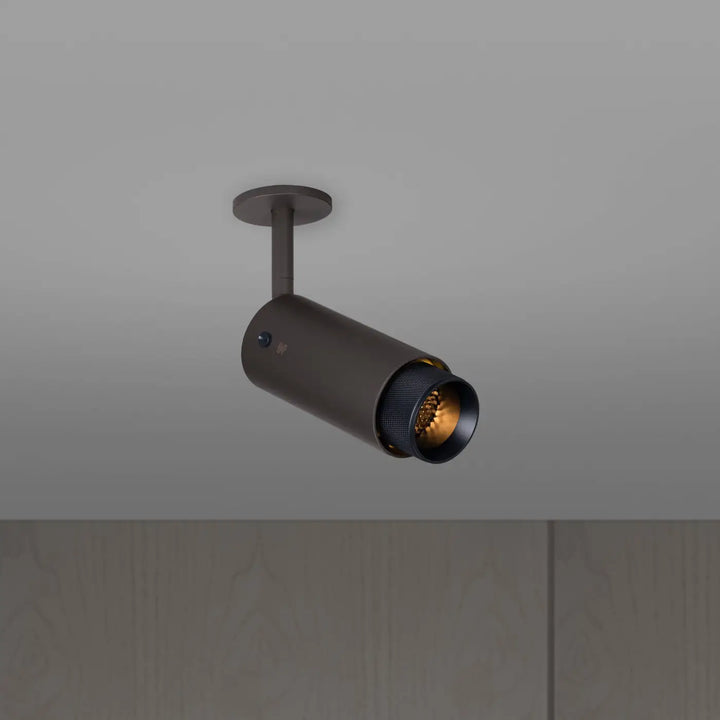 Spot orientable Exhaust à gravure quadrillée Graphite finition noir #couleur_noir