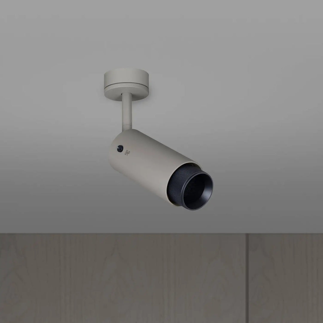 Spot orientable Exhaust à gravure quadrillée Pierre finition noir, vue 4 #couleur_noir