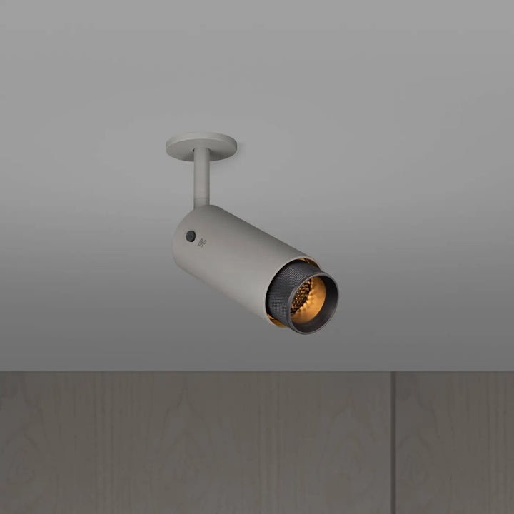 Spot orientable Exhaust à gravure quadrillée Pierre finition bronze fumé #couleur_gris