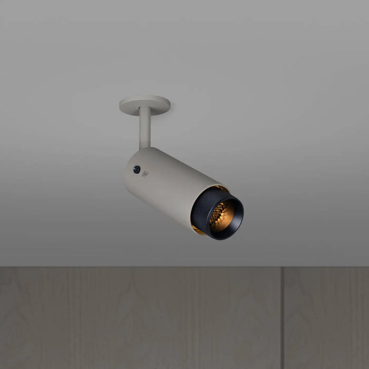 Spot orientable Exhaust à gravure quadrillée Pierre finition noir #couleur_noir