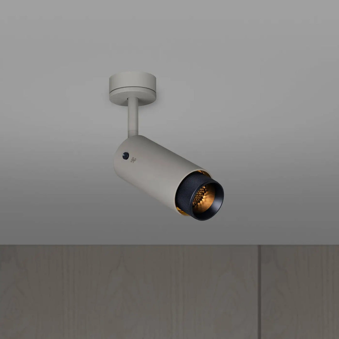 Spot orientable Exhaust à gravure quadrillée Pierre finition noir, vue 3 #couleur_noir