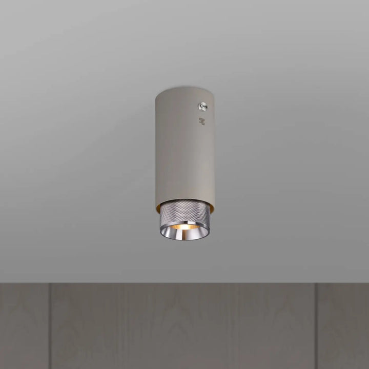 Spot en saillie Exhaust à gravure quadrillée Pierre, détails en acier #couleur_argent