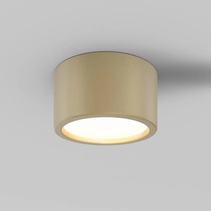Spot hydra led salle de bain indice ip44 avec lumière douce et finition or mat cylindrique plafond saillie