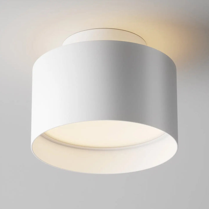 Spot | planet large cylindre led saillie en acier noir avec lumière blanche cylindrique au plafond design moderne