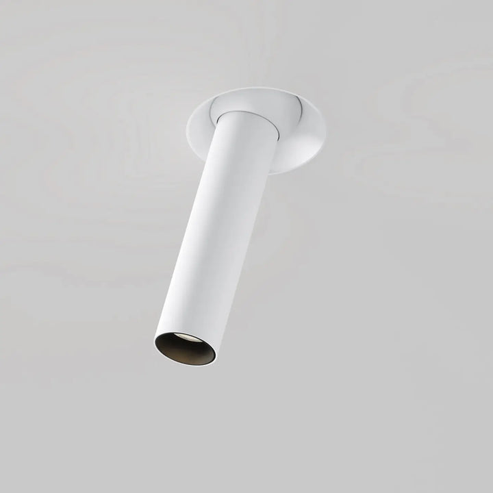 Spot | focus t trimless lumière de plafond encastrée cylindrique blanche avec tube fin orientable design moderne