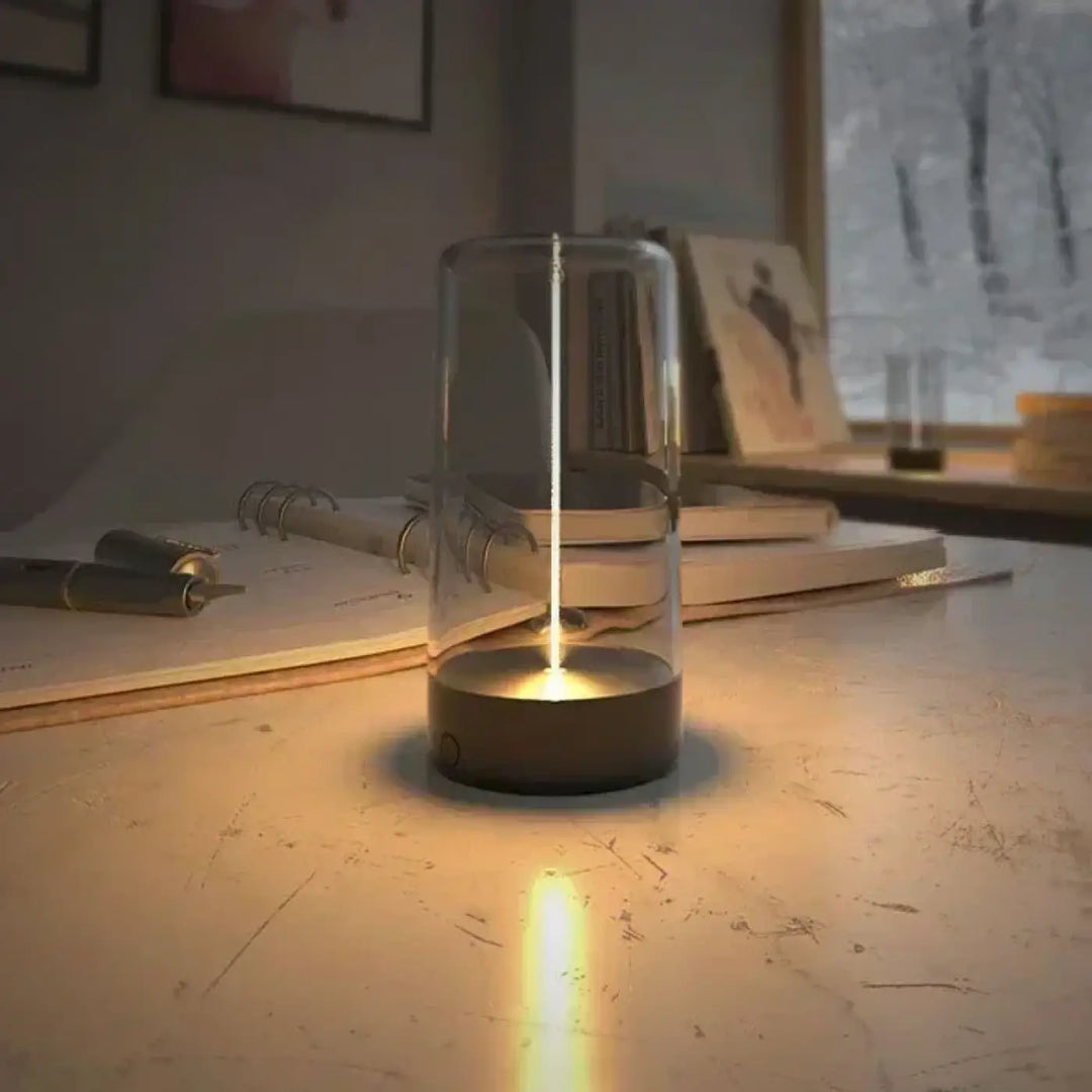 Suprrimer verre cylindre avec lueur ambre chaude idéal pour design de table et ambiance en quelques working days