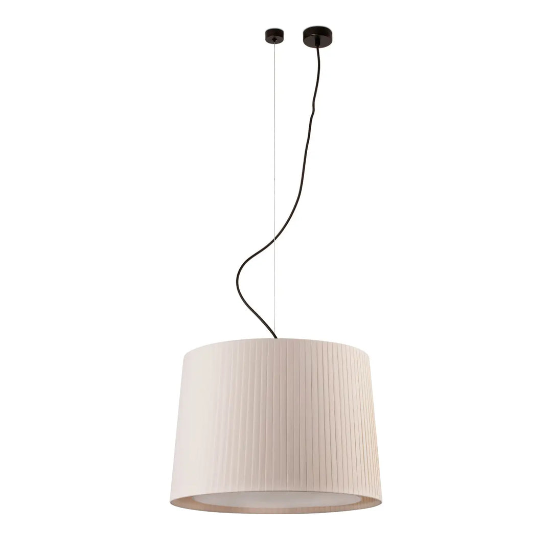 Suspension Samba déportée, abat-jour beige, de Faro Barcelona