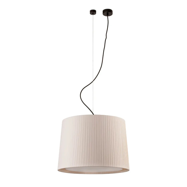 Suspension Samba déportée, abat-jour beige, de Faro Barcelona