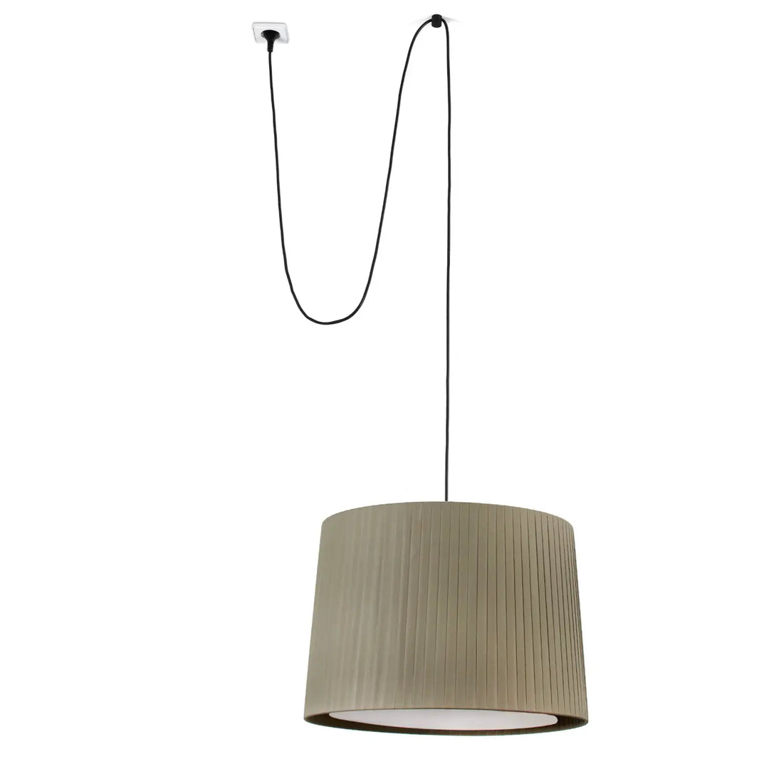 Suspension Samba avec fiche, abat-jour vert, de Faro Barcelona