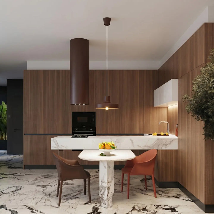 Suspension Luminaire marron dans un intérieur contemporain