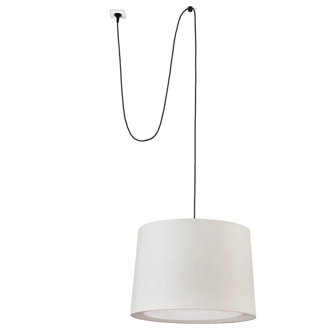 Suspension Conga avec fiche abat-jour beige de Faro Barcelona