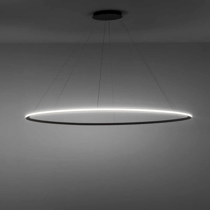 Détail du diffuseur de la suspension Circular noire #couleur_noir