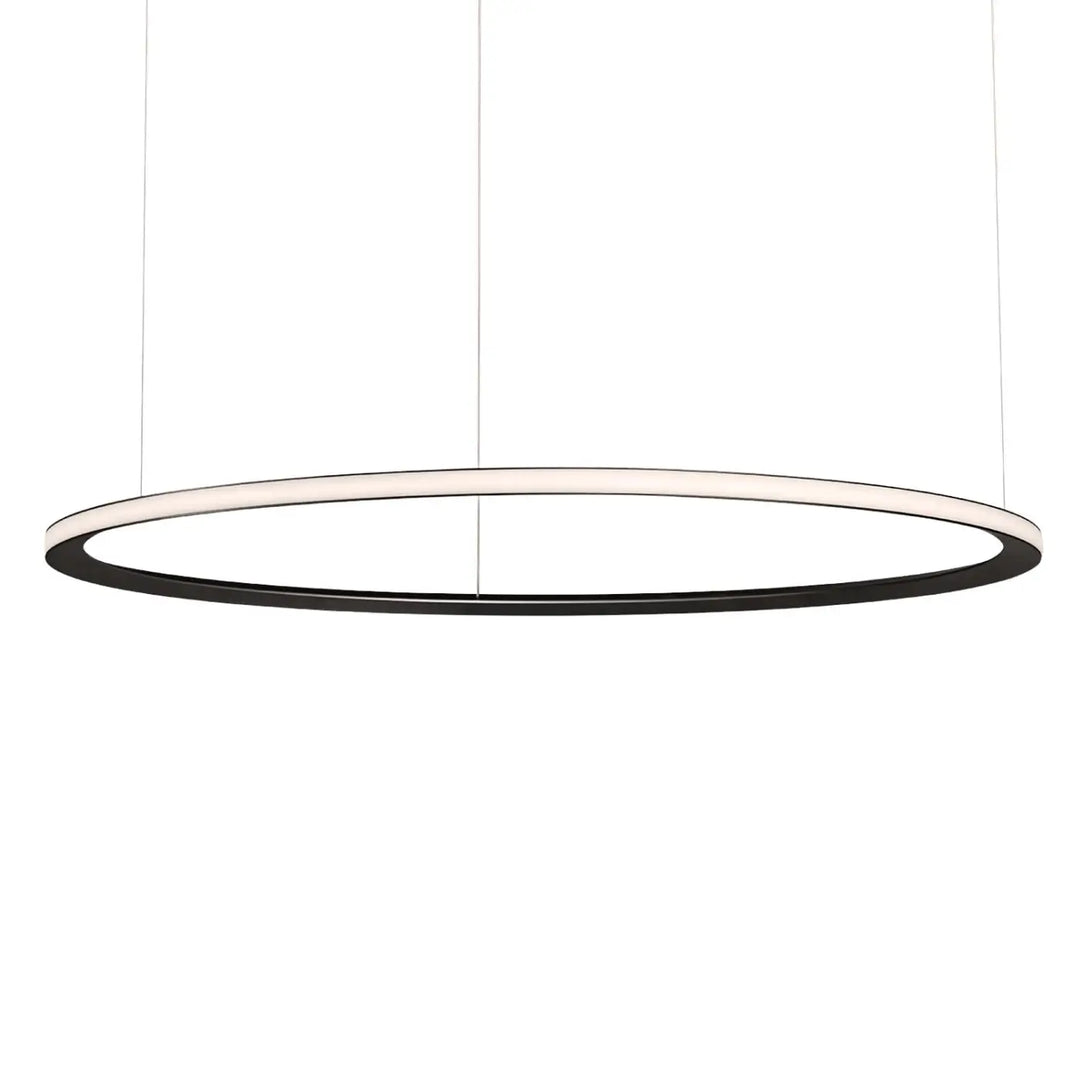 Suspension Circular noire à lumière tournée vers l'extérieur #couleur_noir