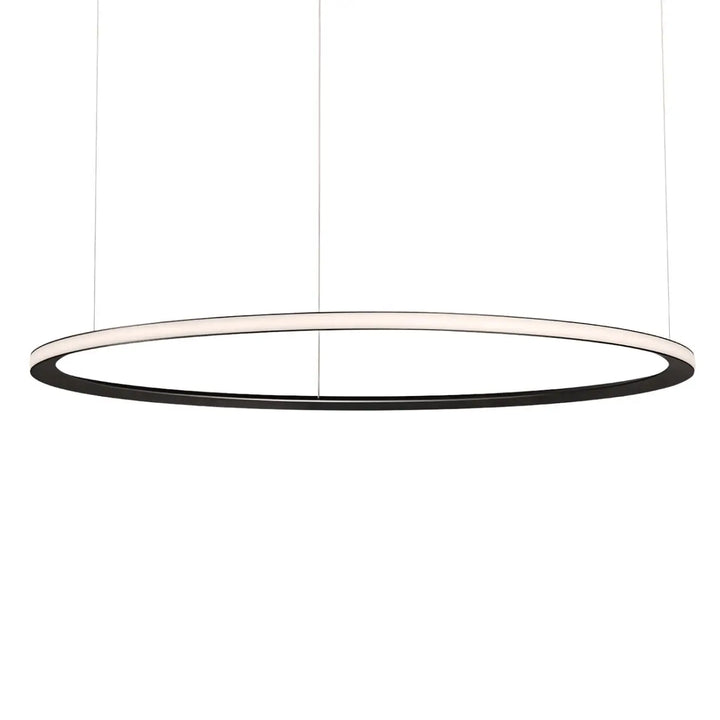 Suspension Circular noire à lumière tournée vers l'extérieur #couleur_noir
