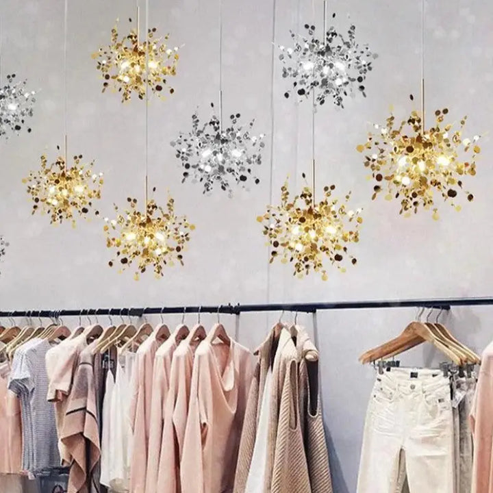 Suspension Argenté Aluminium Design Sculptural Raffiné