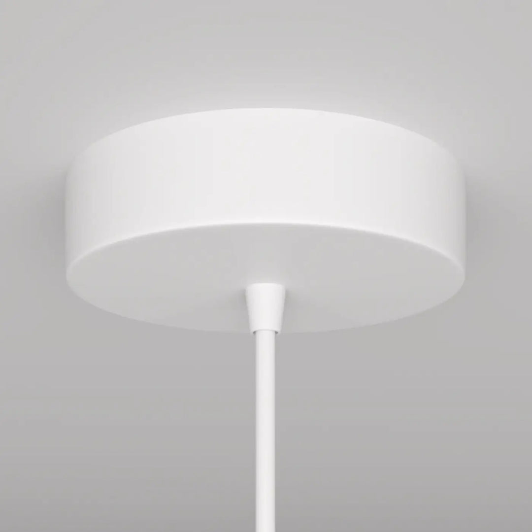 Suspension luminaire arrow blanc cylindrique avec culot gu10 pour éclairage au-dessus d’un îlot au design minimaliste