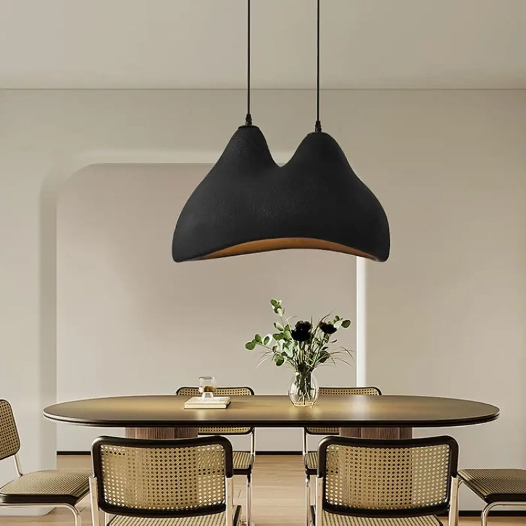 Suspension artistique blanche forme organique moderne design