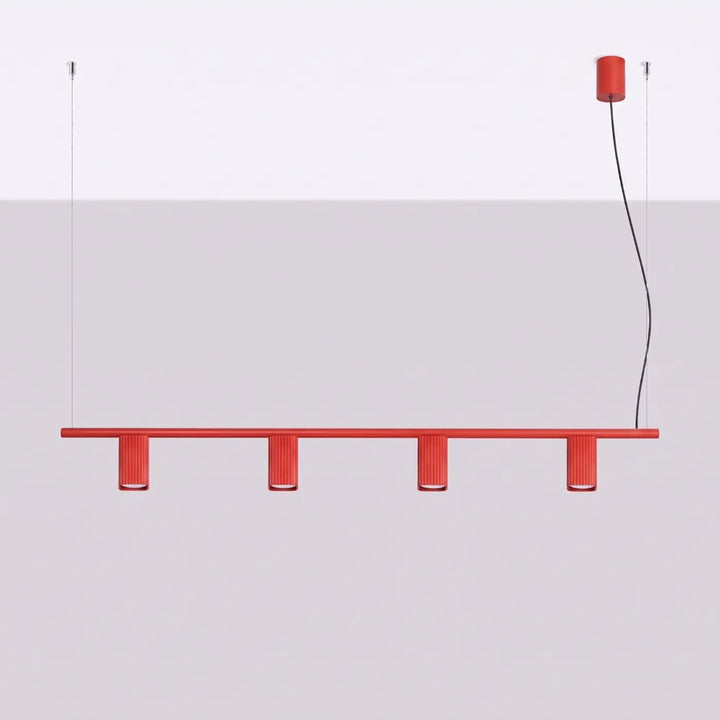 Suspension Rayo rouge en aluminium, éteinte