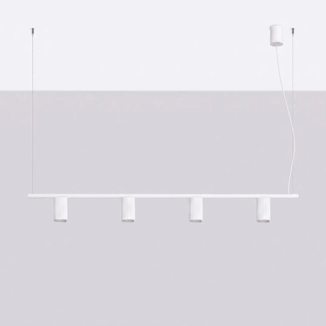 Suspension Rayo blanche en aluminium, éteinte