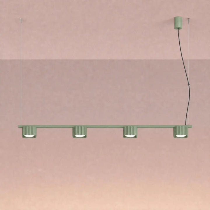 Suspension Riff sauge en aluminium, allumée