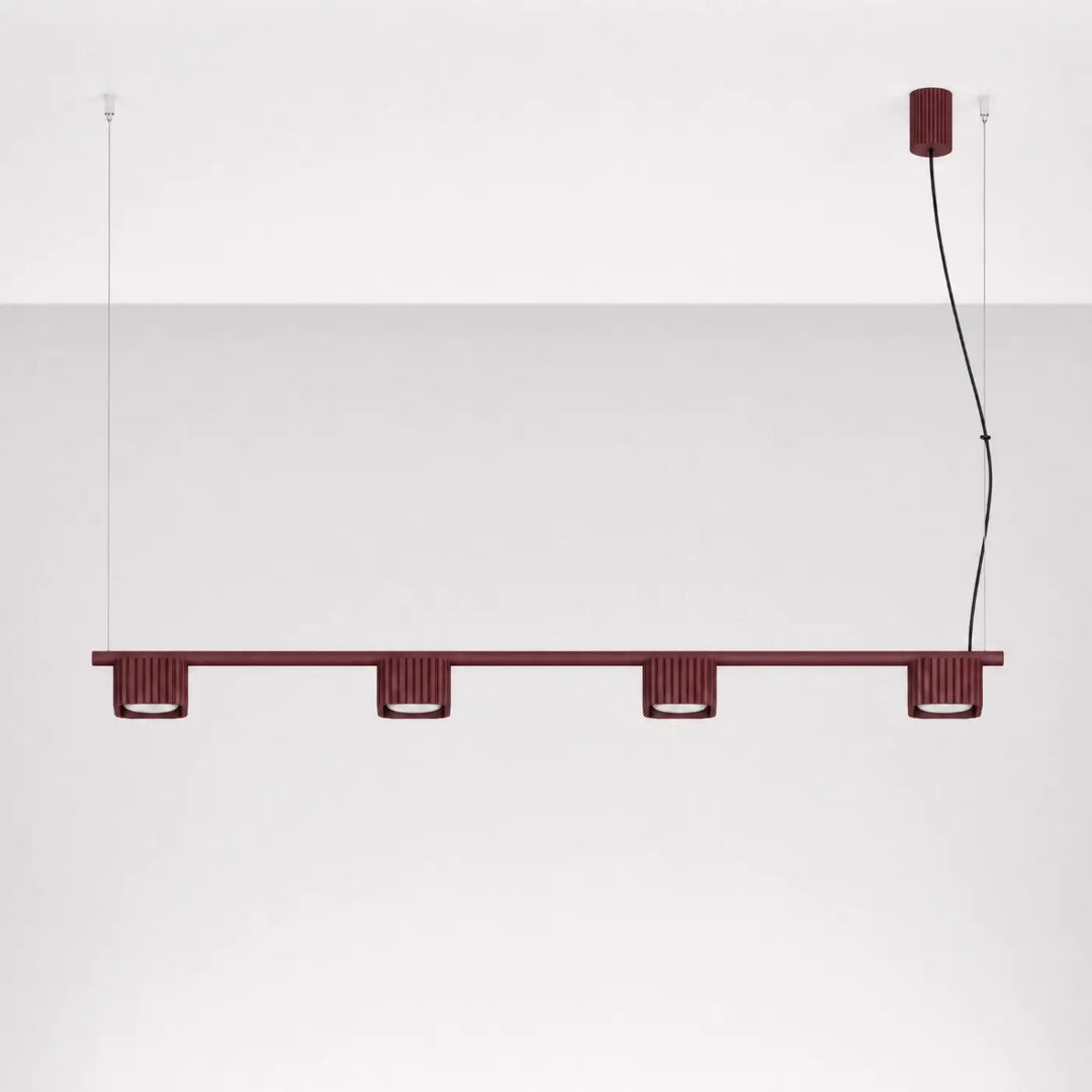 Suspension Riff bordeaux en aluminium, éteinte