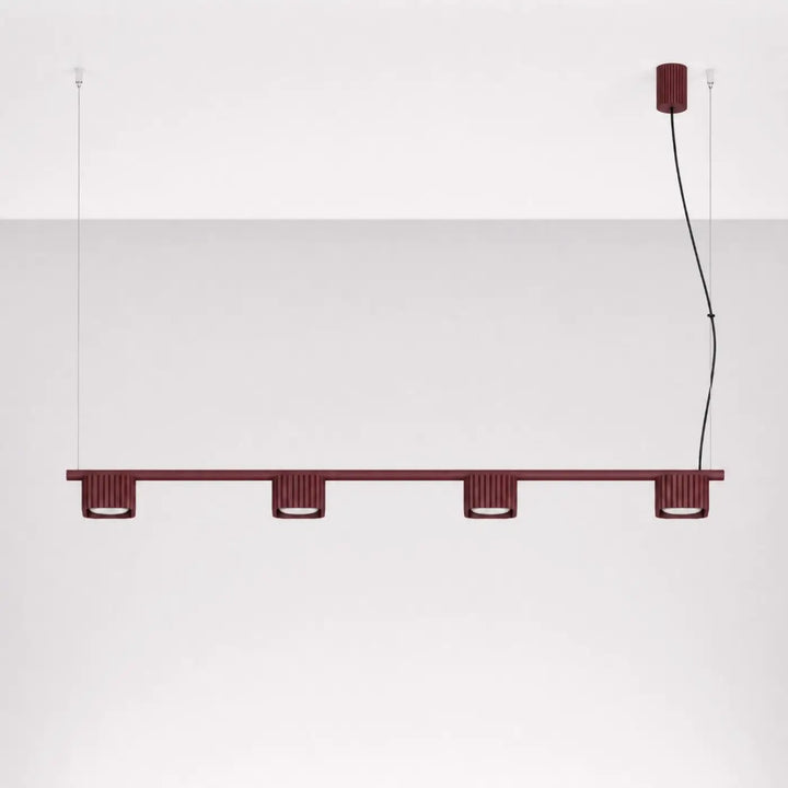 Suspension Riff bordeaux en aluminium, éteinte