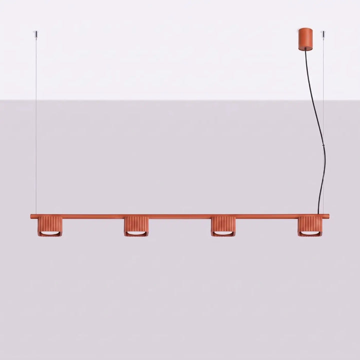 Suspension Riff ocre rouge en aluminium, éteinte