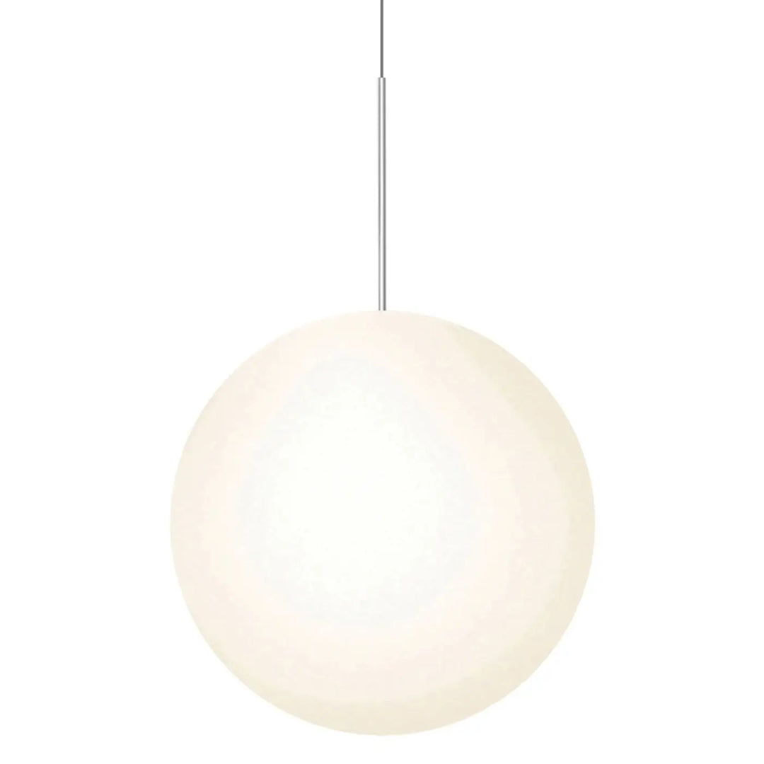 Suspension Bola Sphere chromée, grand globe opale de 60 cm