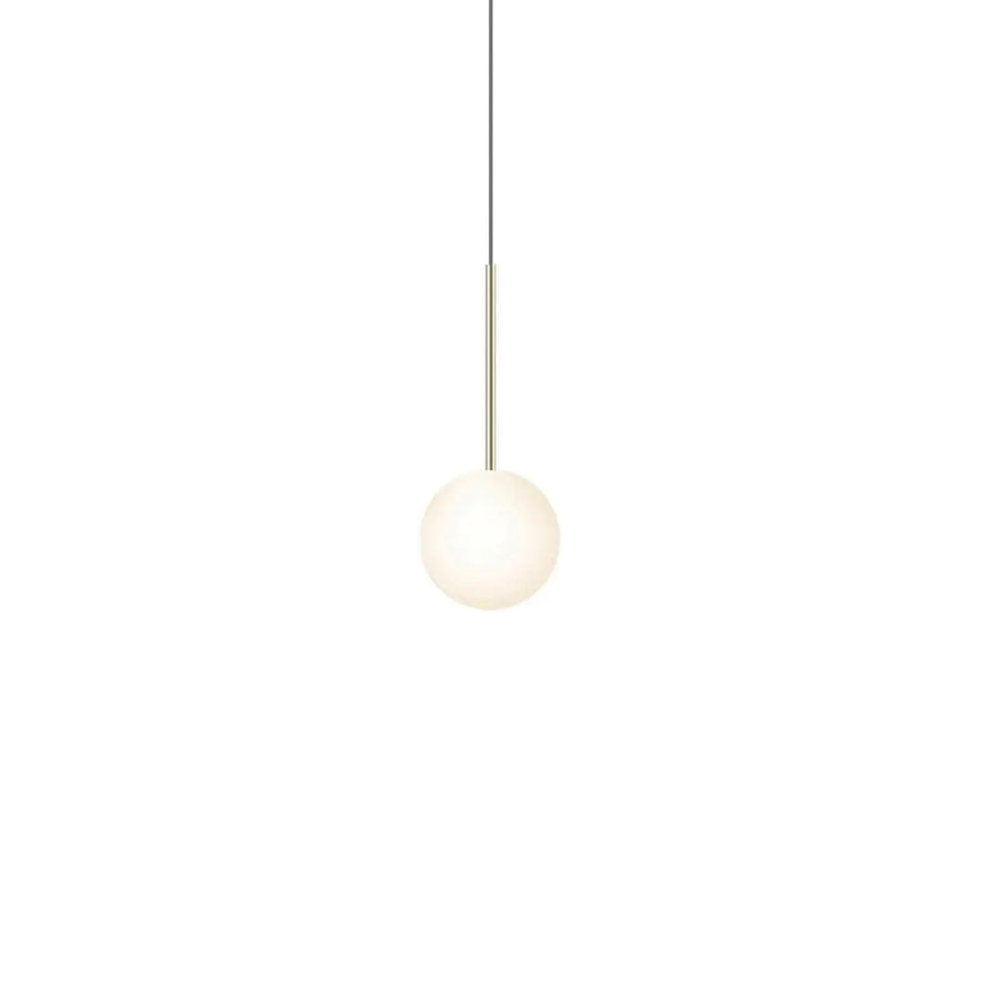 Suspension Bola Sphere dorée, globe en verre opale de 15 cm