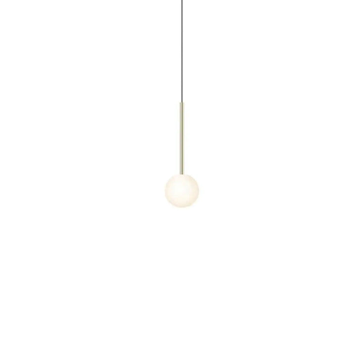 Suspension Bola Sphere dorée, globe en verre opale de 10 cm