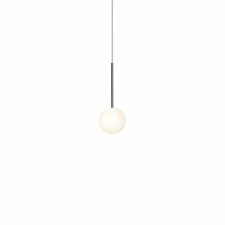 Suspension Bola Sphere gris anthracite, globe en verre opale de 13 cm