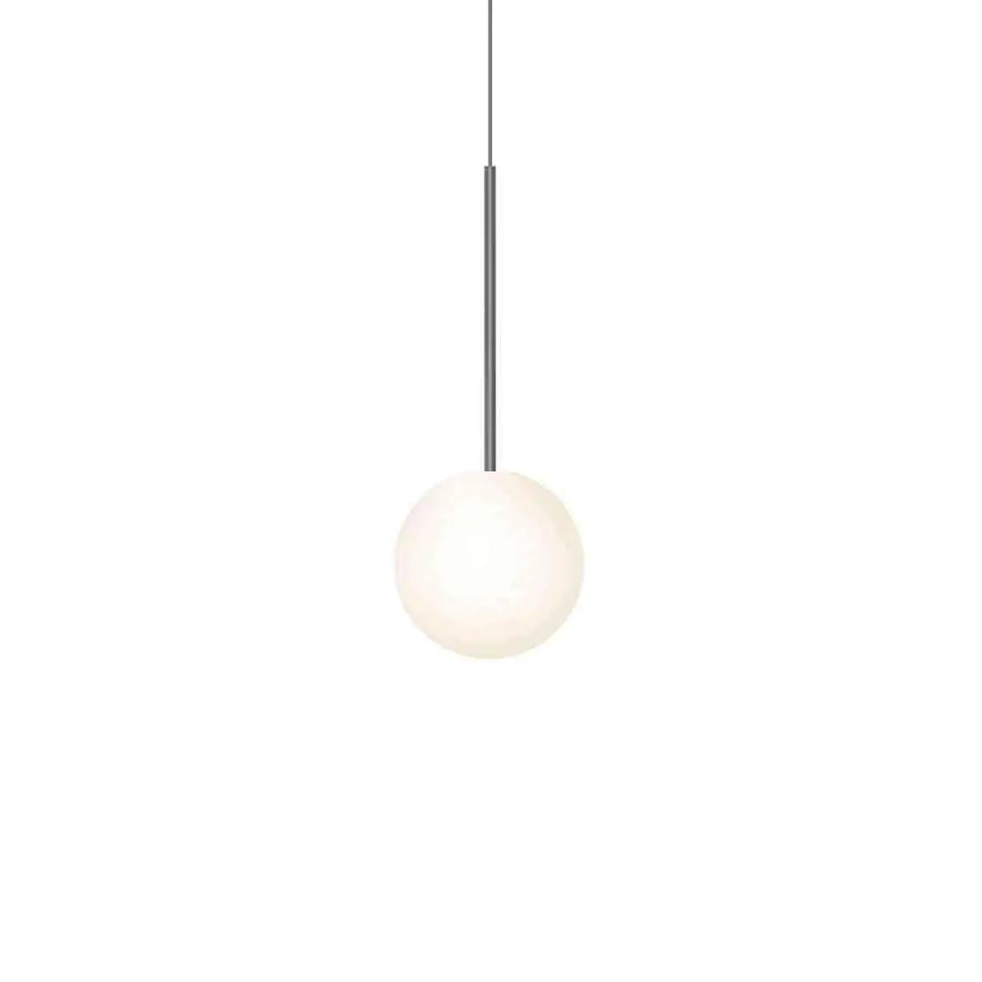 Suspension Bola Sphere gris anthracite, globe en verre opale de 20 cm