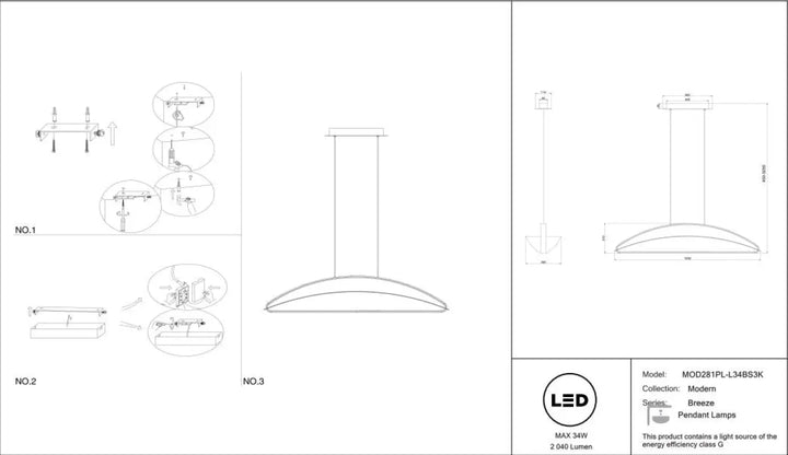 Suspension luminaire breeze linéaire avec abat-jour en verre courbé et cadre métallique minimaliste en acrylique texturé