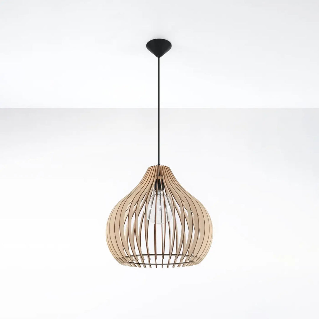 Suspension bois naturel éteinte