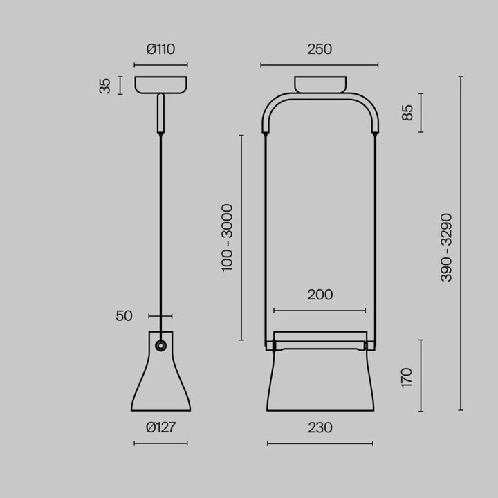 Suspension cabaret moderne avec cadre métallique cylindrique et verre transparent au-dessus d’une table
