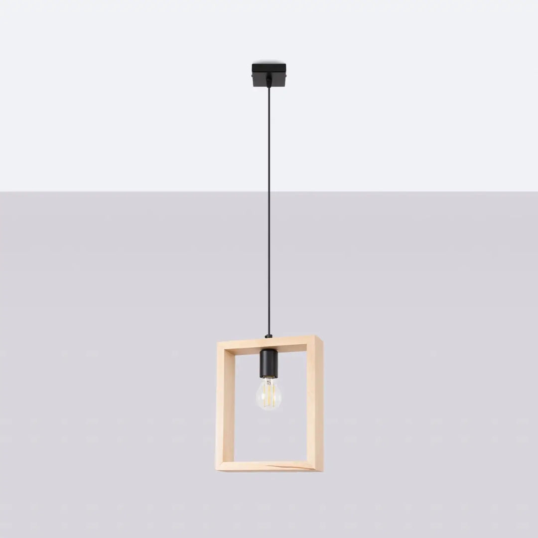 Suspension bois naturel éteinte