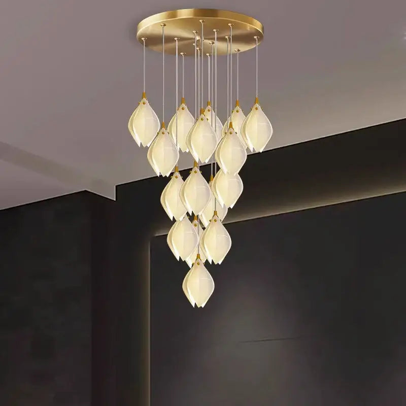 Modern home decor led lights pendant light lamps forstaircase Chandeliers for living room hanging light indoor lighting