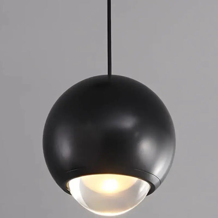 Suspension Cascade Moderne Boules Noires Pour Escalier