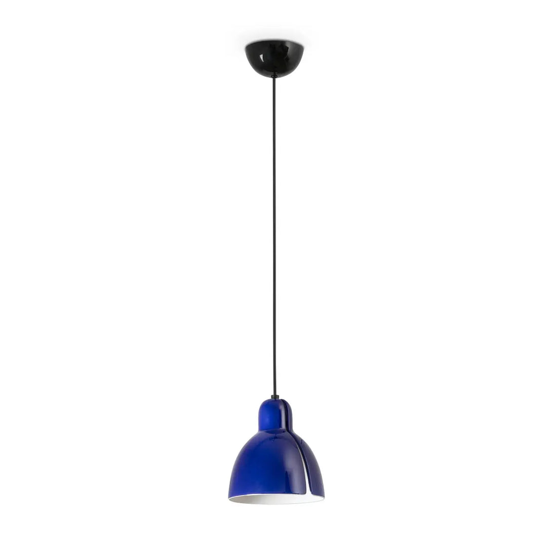 Suspension Venice bleu cobalt à un abat-jour de Faro Barcelona
